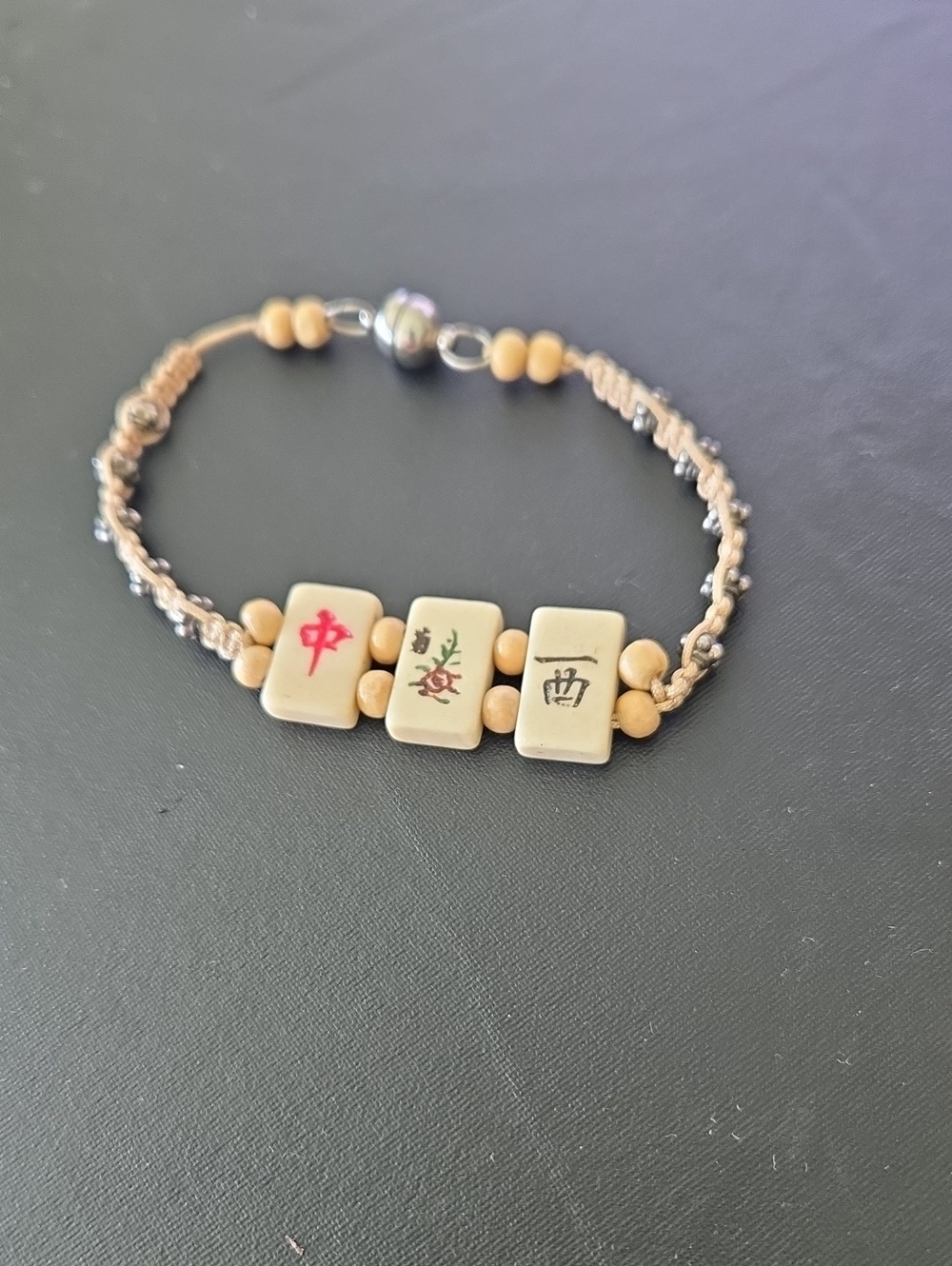 Mahjong Tile Charm Bracelet